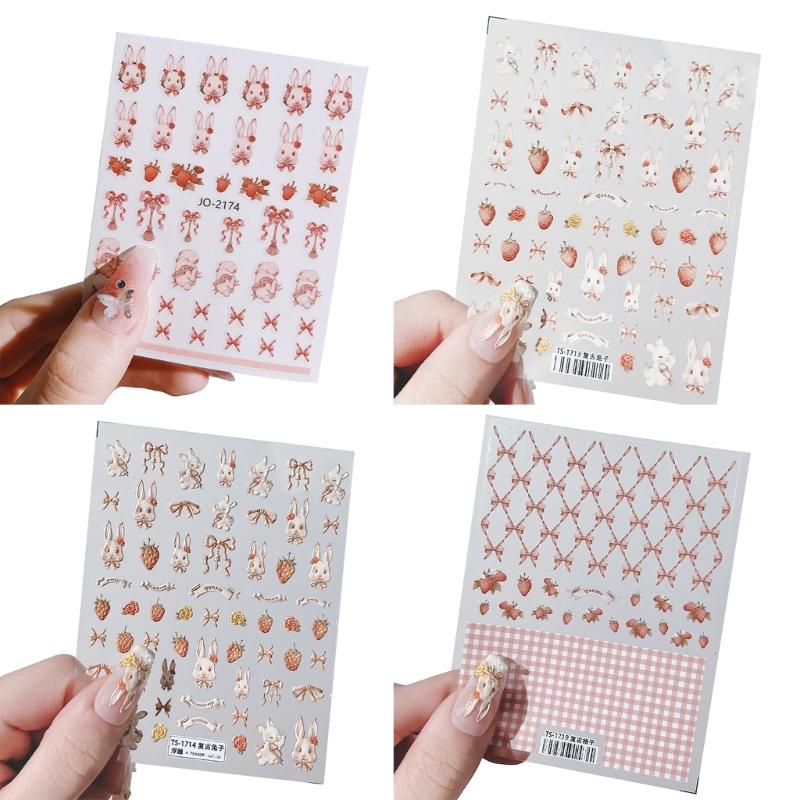 1 Sheet Nail Art Sticker Decals 5D Embossed Nail Art Sticker Nail Art Supplies Nail Art Decorations Nail Manicure Decals