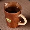 Vintage Pure Copper Moscow Mule Mug Engraved Flower Durable Coppery Beer 200ml Mugs Coffee Mug Milk Cup Weave Handle Drinkware
