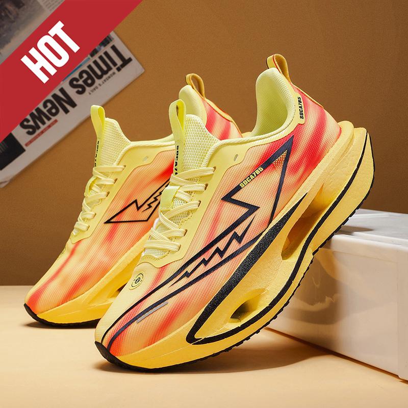 Dämpfende Laufschuhe Karbonplatte Marathon Herren Sport Atmungsaktiv Leicht Damen Bequem Athletisch Rutschfest Sneaker Freizeit