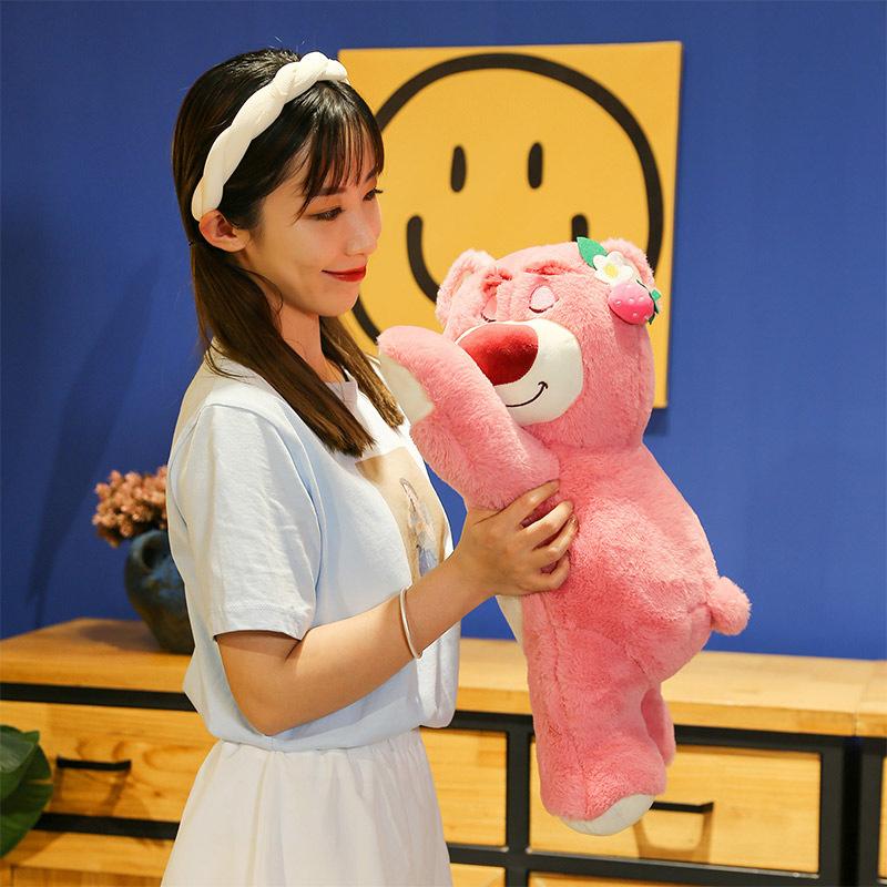 Niedliche Party Erdbeer Bär Puppe Plüschtier Stoffpuppe Wurfkissen Mädchen Schlafpüppchen Geburtstagsgeschenk