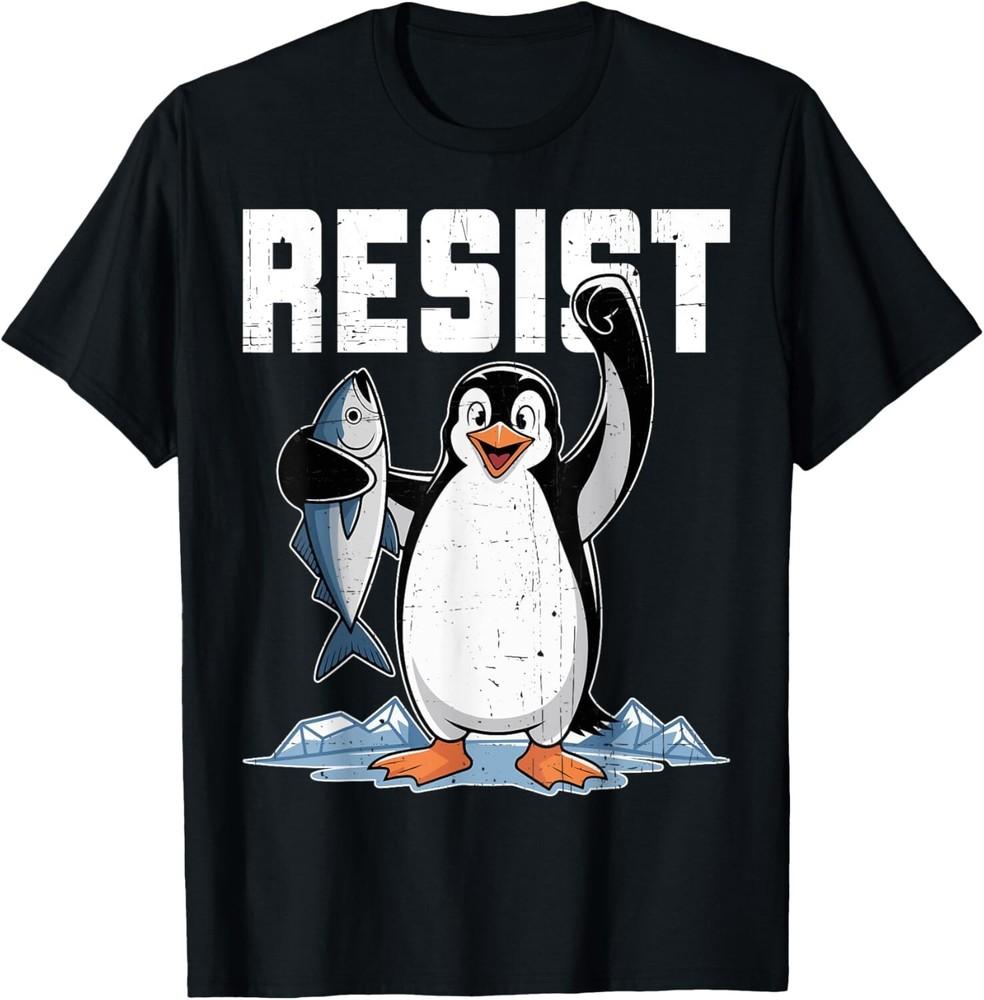 Resist Penguin Activism Graphic Design T-Shirt unisex T-Shirt Unisex T-Shirt S