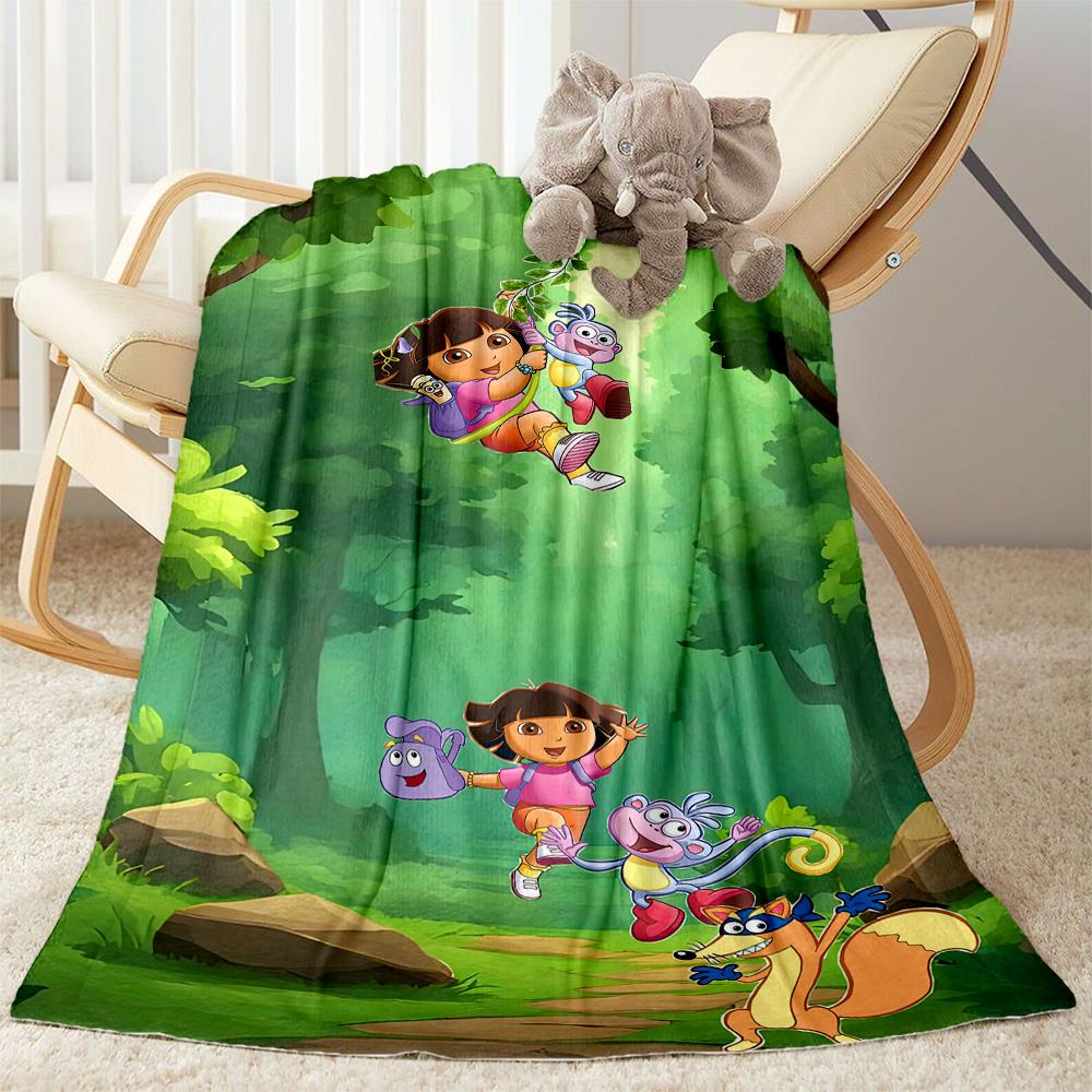 Dora Explorer Blanket Comfortable Suitable for Office Chair Seaside Bed for All Seasons Modern Suitable for Gifting Relatives and Friends