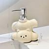 400ml Soap Dispenser Cute Little White Bear Ceramic Lotion Hand Wash Bottle Toilet Shampoo Dispensing Press Bottle   Dispenser