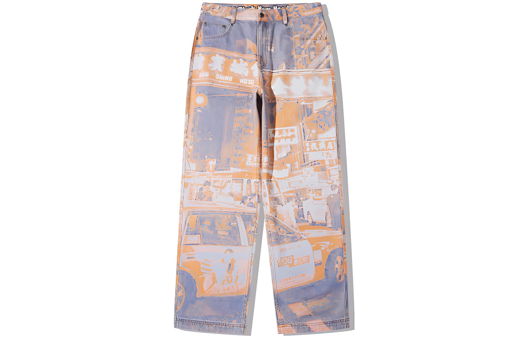 Li Ning x STEVEN HARRINGTON Casual Pants Men s City Night View All Over Print AJQT387-2 L