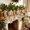 Double Layer Christmas Bowknot Decoration Set of 4 Soft Fabric Ribbon Ornaments with Stitched Center for Seasonal Home Styling