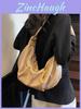 Pu Dumpling Bag For Women With Wrinkled Design For Daily Fashion