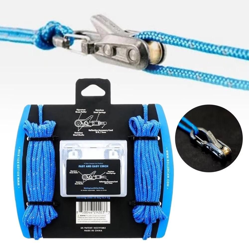 Non-Slip Paracord Adjusters 6 Hooks Cable Puller Secure Rope Tension Adjuster  Camping