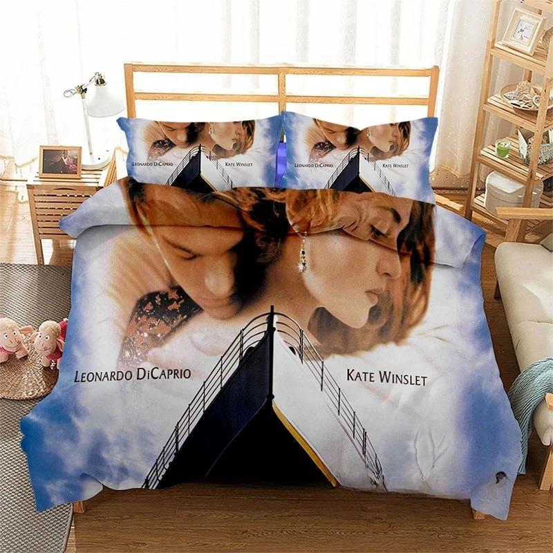 Movie Titanic Bedding Sets Exquisite Bed Supplies Set Romantic Love Duvet Cover Bed Comforter Set Bedding Set Birthday Gift