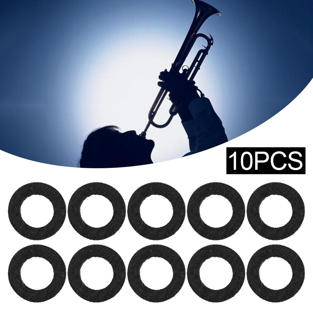 10PCS Small Key Trumpet Felt Washers Cushion Pad Trumpets Accessory