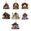 2pcs Acrylic Wall Decors Smooth Surfaces Nativity Scene Pendant Easy To Clean For Stylish Indoor Environment Accessories