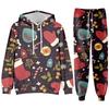 Party New Year Holiday 3D Printed Christmas Santa Claus Man Woman Hoodies Pants 2pcs Sets Casual Oversized Long Sleeve Set