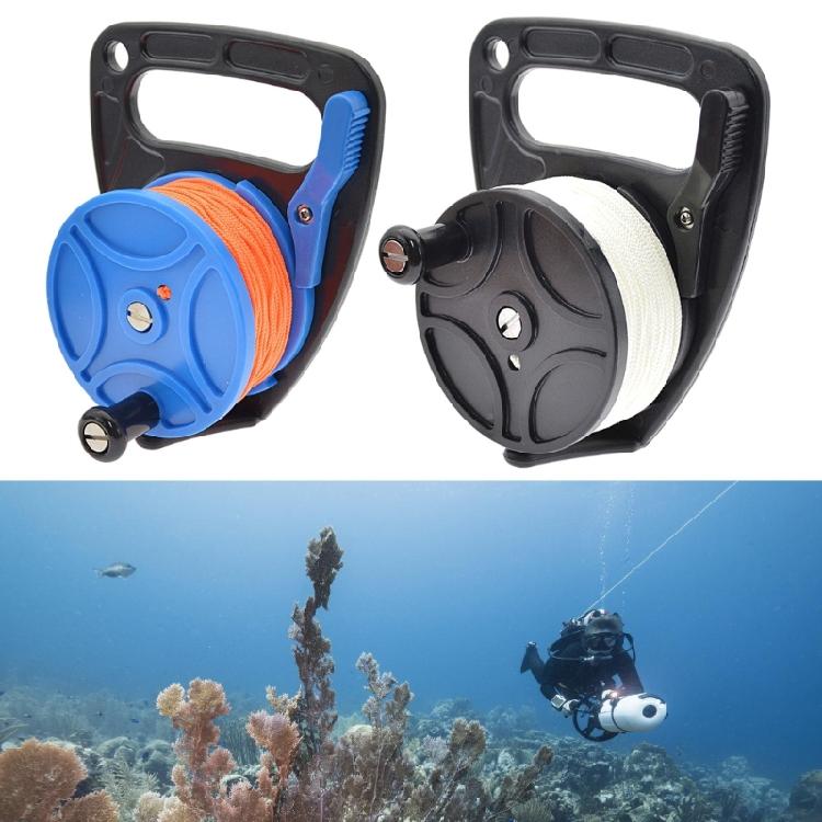272ft Diving Line Reel Scubas Ratchets Dives Reel with Handle Stop Switches Diving Reel Finger Spool Diving Supply