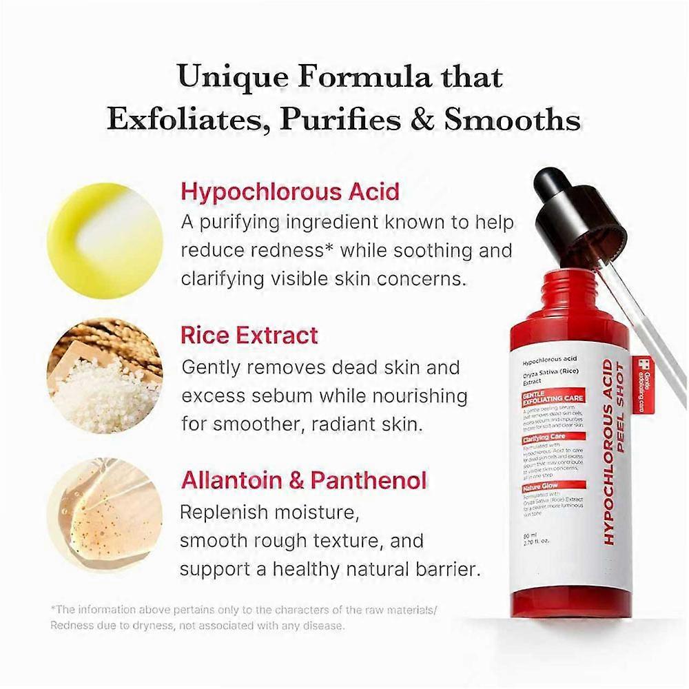 Acido Ipocloroso Essenza Esfoliante Idratante Delicata Shot di Bucce di Riso