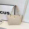 Retro Monogram Tote Bag Vintage Shoulder Handbag for Women Casual Daily Use Commute Travel Fashion Purse