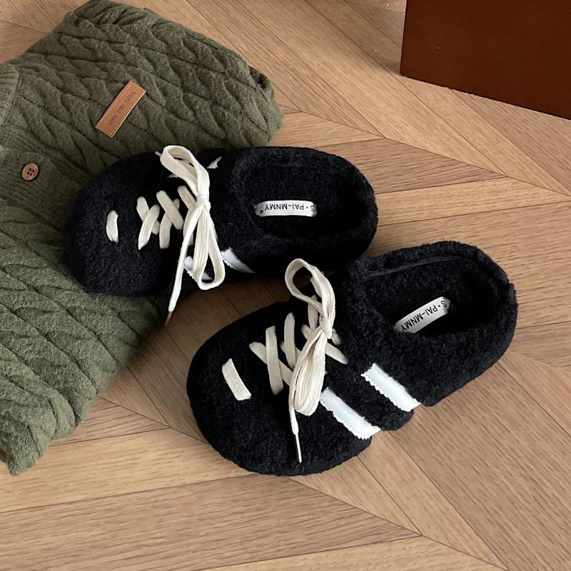 Winter Slippers Woman Platform Plush Slippers Women Outside New Autumn Winter Wear Non Slip Baotou Cotton Slippers for Women