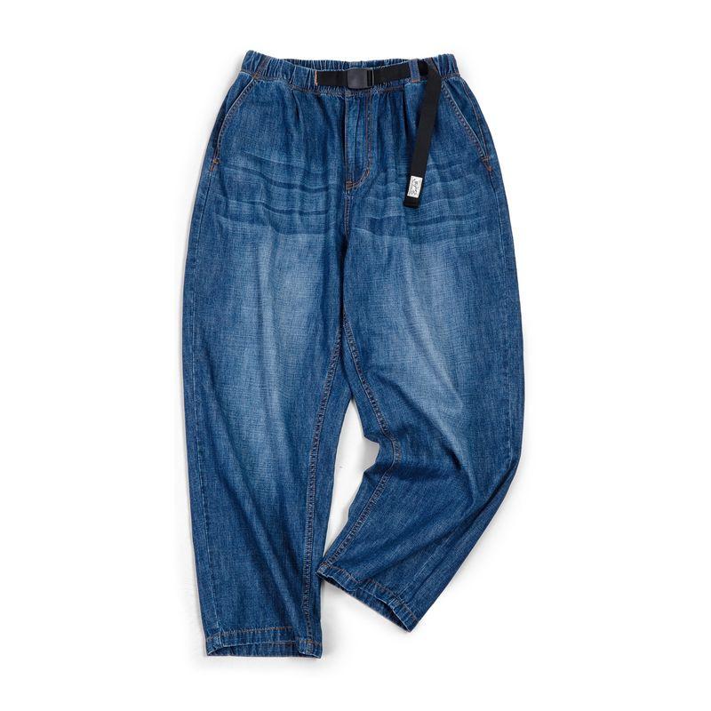Madden White Denim Washed Cat Beard Pants Parka