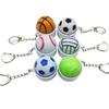 Creative 3D Print Basketball Football Fidget Keychain Push Clicker Stress Relief Toy for Corporate Promotional Gift