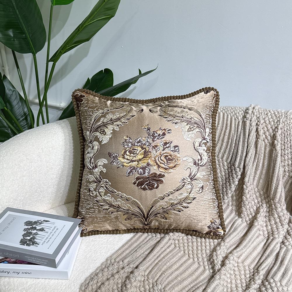 Business Gifts, Souvenirs, Jacquard High-precision Pillows and Lumbar Cushions, American Light Luxury Pillows with Core Embroidery