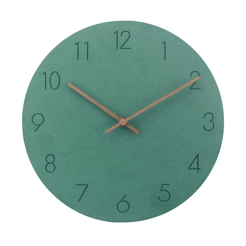 Nordic Wood Wall Clock Living Room Silent Quartz Elegant Kitchen Clock Modern Big Clocks Wall Digital Home Decor Relogio De Parede Gift FZ997