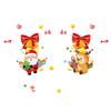 Christmas Window Stickers Double Side Santa Claus Reindeer Stickers Christmas Window Static Stickers New Year Decorative Decal