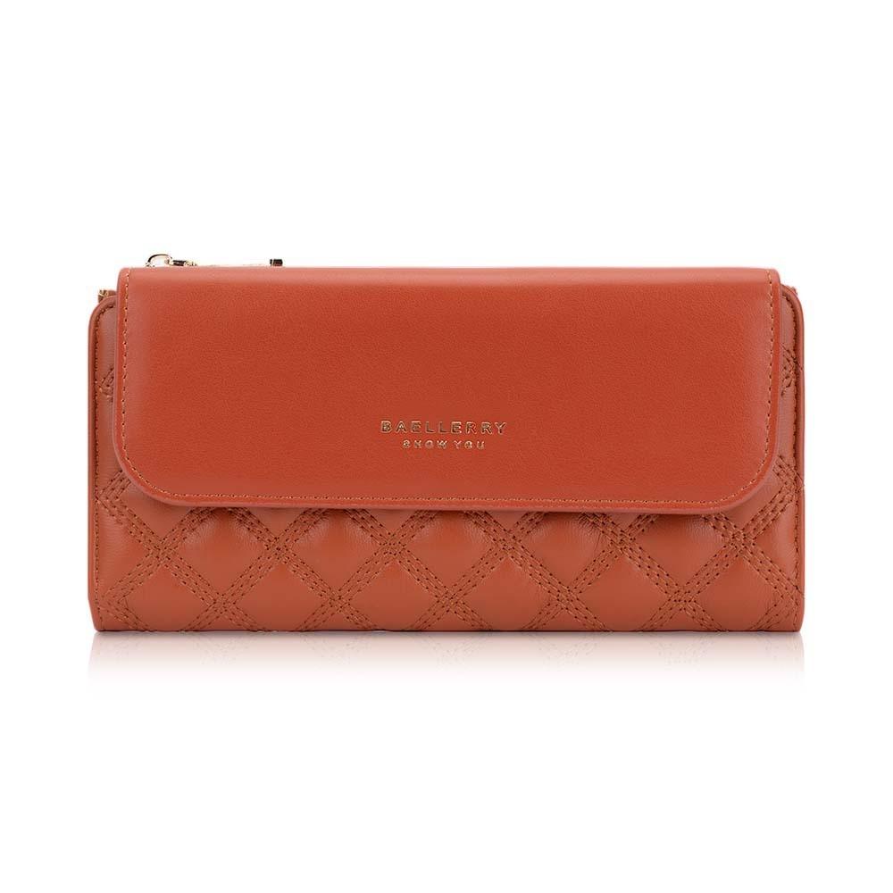 Designer Long Wallet For Ladies With Quilted Pattern And Antitheft Features For Casual Outings