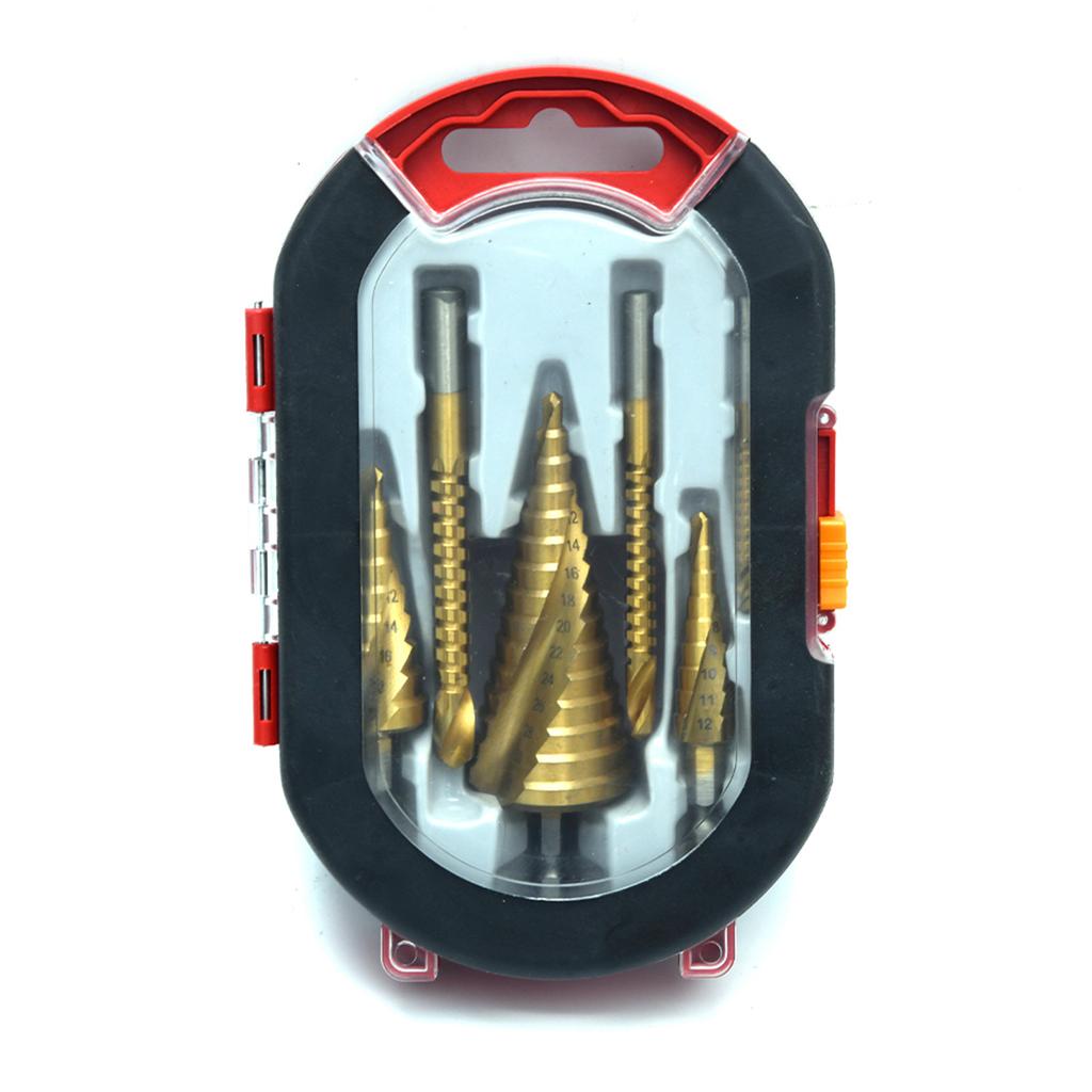 Step Drill Bit Saw Drill Bits Set for Cutting Metals Plastic Copper Aluminum Wood Steel Aluminium Drilling High Hardness