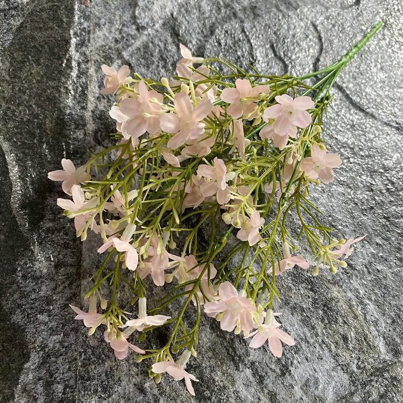 Silk 5 Stem Orchid Floral Arrangement For Living Room And Event Decoration Gift