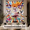 Custom Text Printed Tapestry The Amazing Digital Circus Pattern Large Wall Hanging Indoor Room Decor
