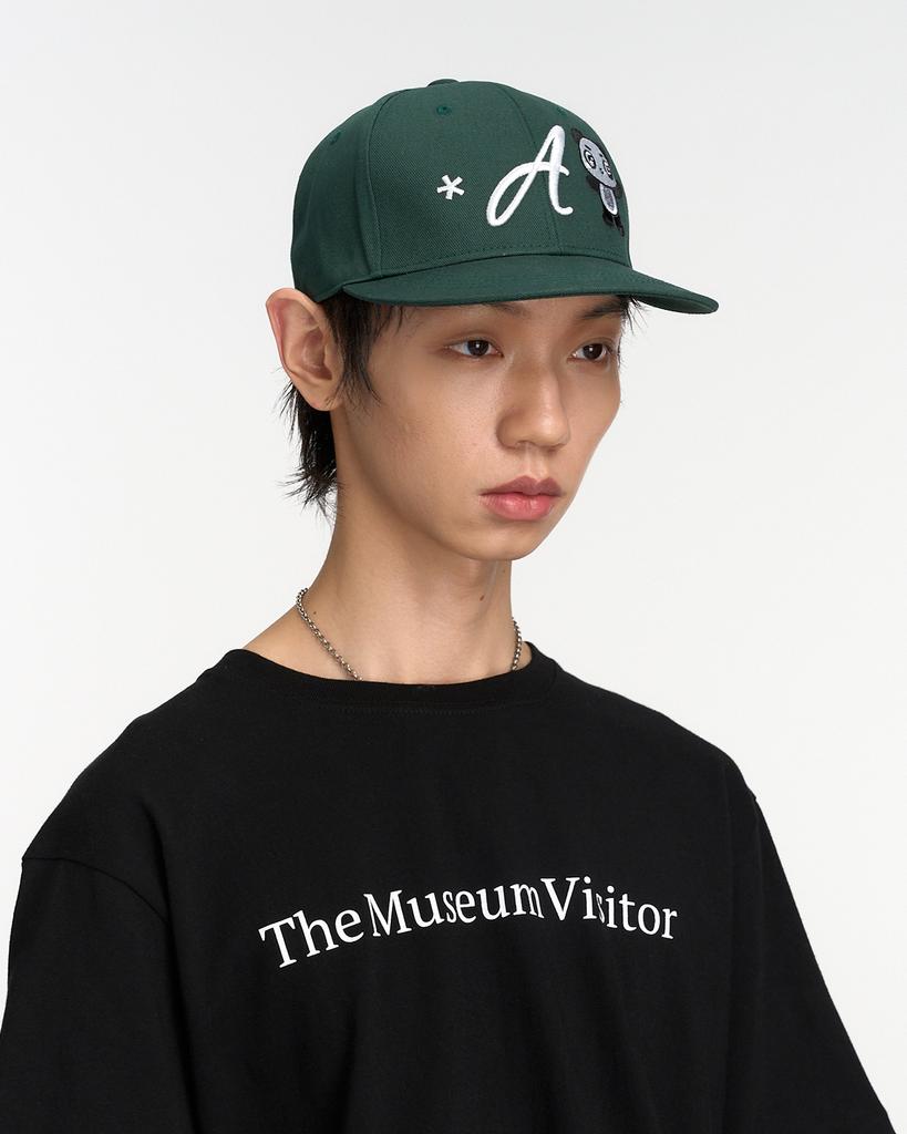 THEMUSEUMVISITOR Panda Embroidery Cap (Green)