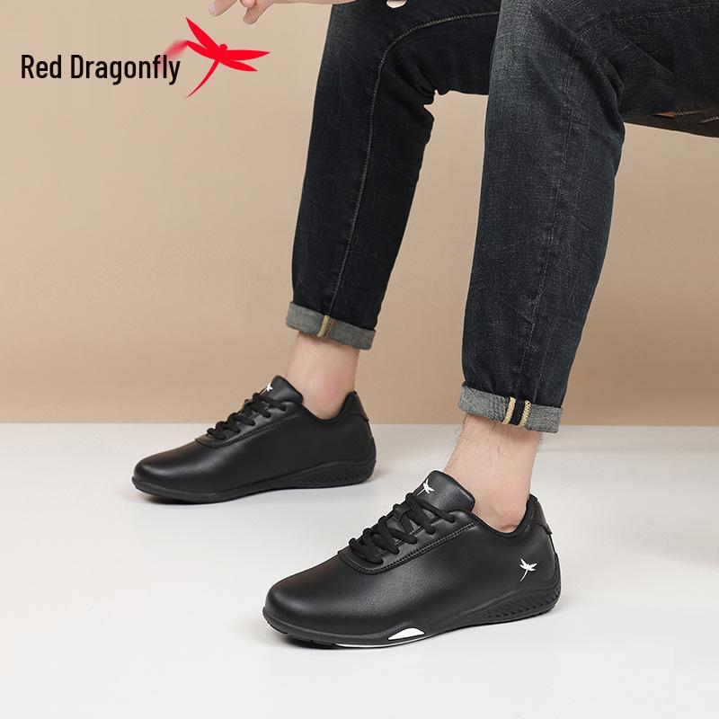 Red Dragonfly Men's Non-slip Waterproof Casual Sports Shoes - 2025 New Spring/Autumn German-Style Travel Sneakers