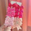 10Pcs/Set Cute Solid Ribbon Bowknot Hair Clips for Baby Girls Handmade Bows Hairpin Barrettes Headwear Kids Hair Accessories