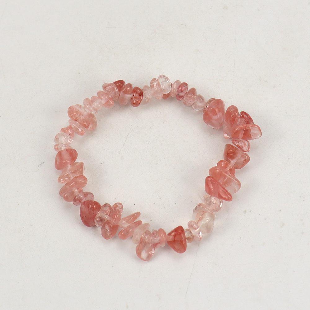 Handmade Beaded Natural Crystal Crushed Stone Bracelet B54