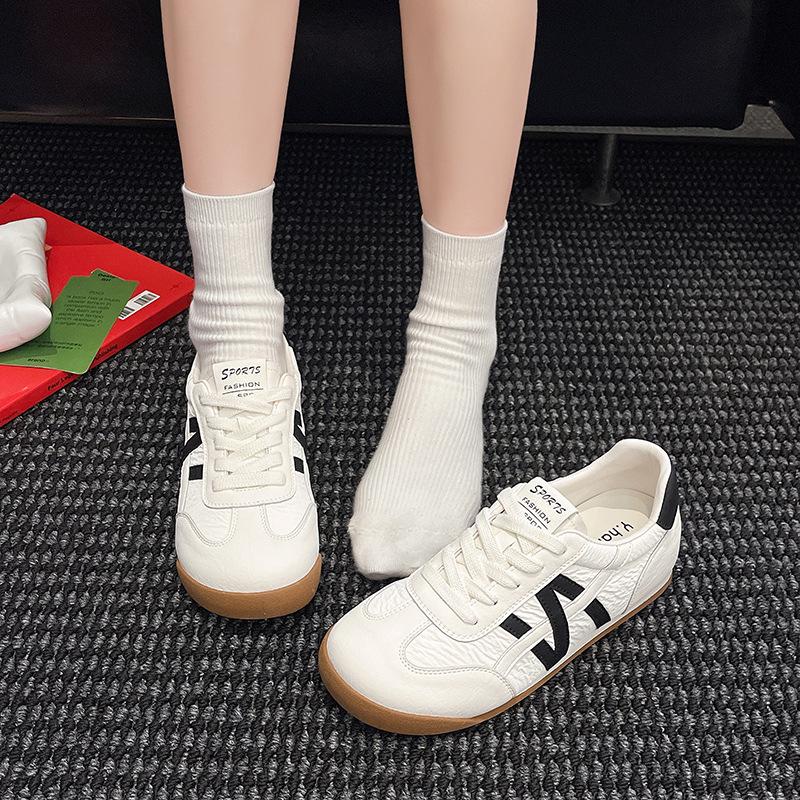 Platform soled single shoes little white shoes women's 2025 new summer versatile casual breathable sports board shoes Forrest Gump shoes German tra