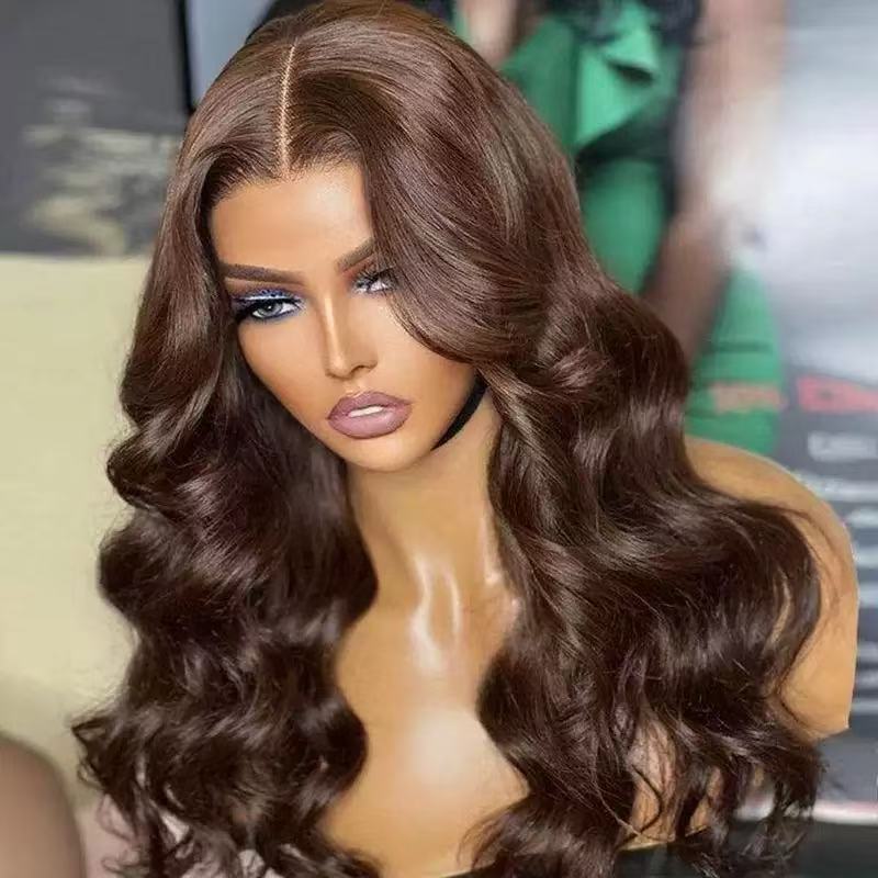 European and American fashion front lace medium and long curly hair wig, hot-selling big wave curly hair wig in Africa, spot