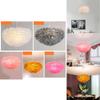 Ceiling Feather White Pendant Light Shade Modern Chandelier Lampshade Lamp Floor