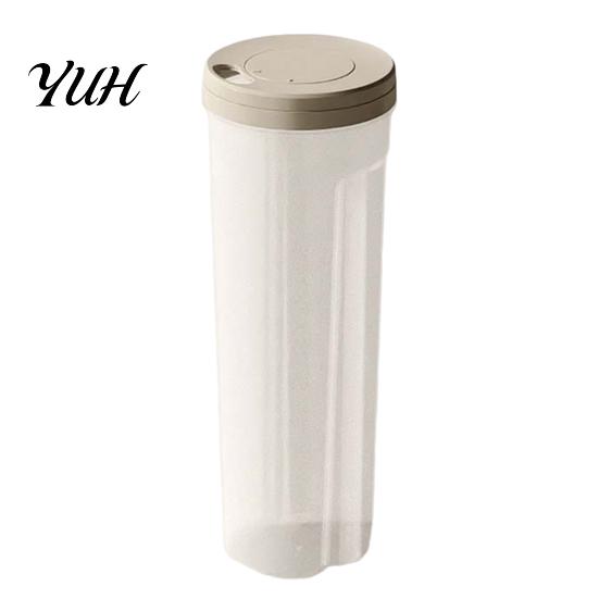 Cereal Storage Bin Airtight Spaghetti Container, Clear PP Rotate Open Noodle Organizer, Freshness Locking Lid Moisture Proof Food Preservation for Dry