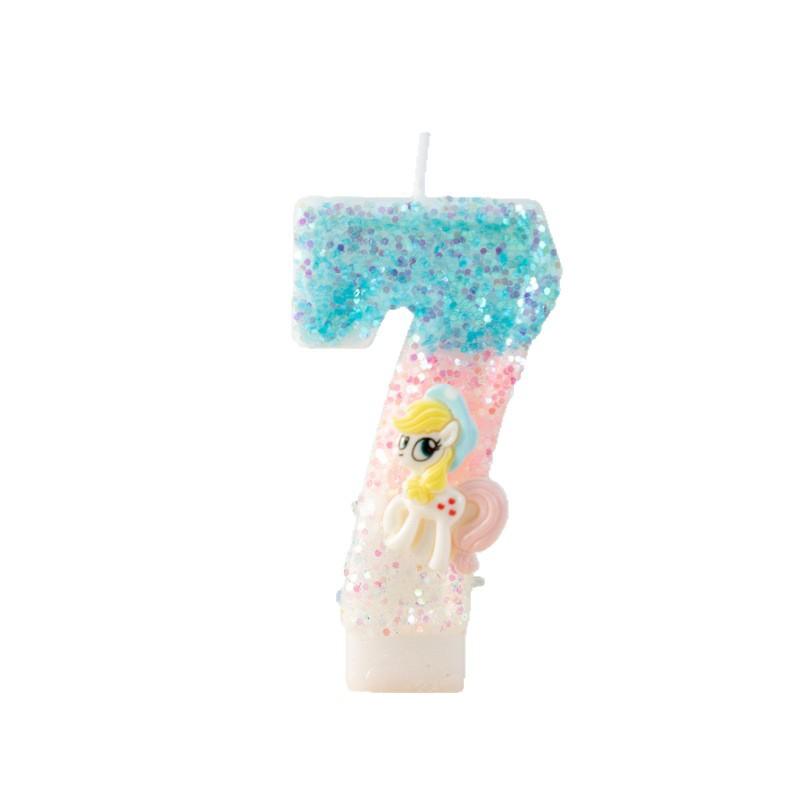 Cartoon Creative DIY Birthday Party Atmosphere Digital Candle 0-9 Decorative Ornaments Crafts