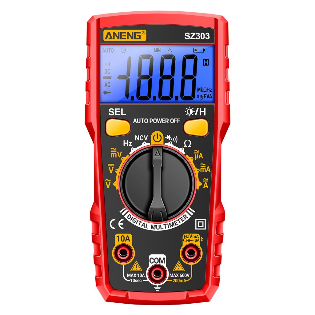 Aneng SZ303 Multimeter 1999 Zählen Digital ACDC Spannung Strom Widerstand Hohe Präzision