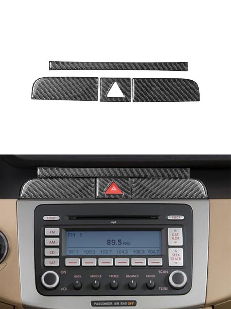 Carbon Fiber Interior Trim Sticker for Volkswagen Passat 2006-2011 - Scratch Resistant Car Styling Decoration & Protection Acces