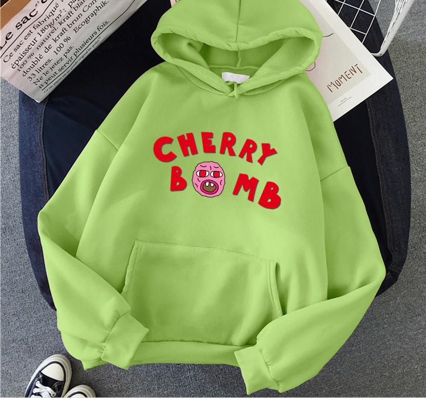 Winter Womens Hoodie The Creator Cherry Bomb Graphic Vintage Hip Hop Sweatshirts Casual Streetwear Unisex Pullover Women Hoodies