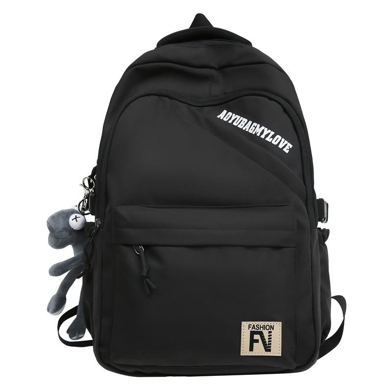 Женский однотонный школьный рюкзак — фото 13