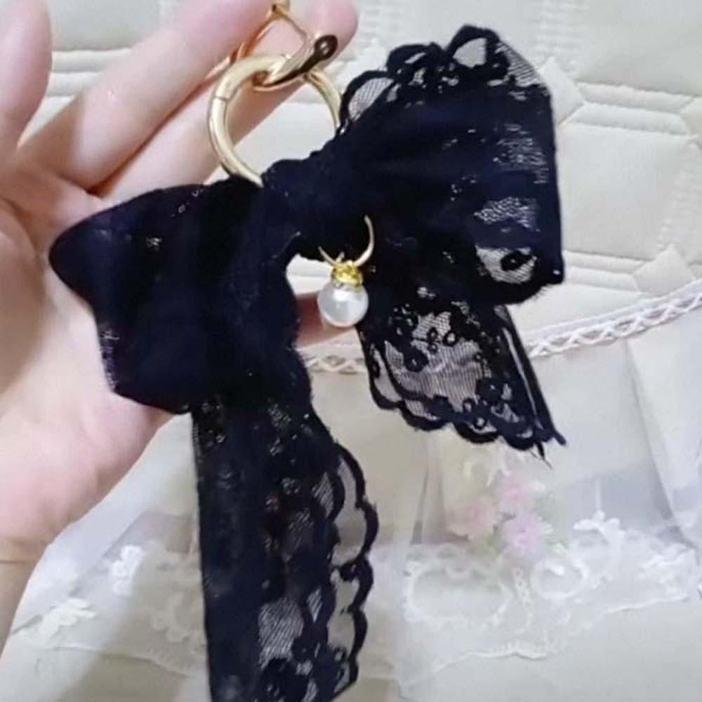 Ornament Sweet Key Ring Elegant Car Key Accessories Creative Lace Bow Pendant  Women