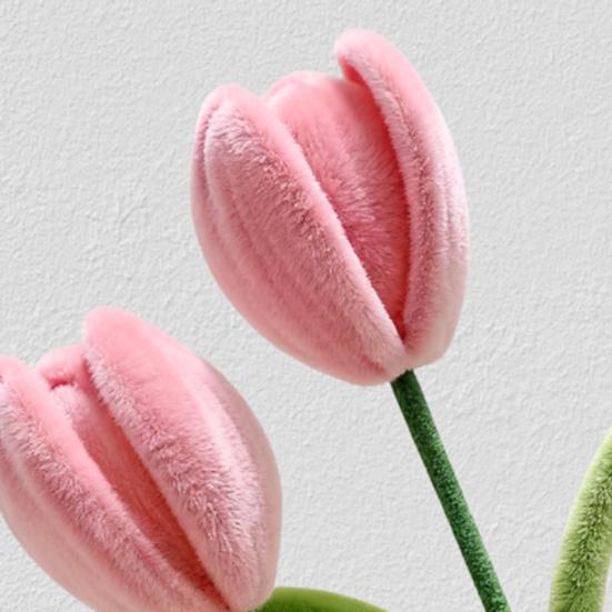 Flori Artizanale din Curățător de Pipe Flori de Lalea Artificiale Conservate Cadouri pentru Femei Iubită