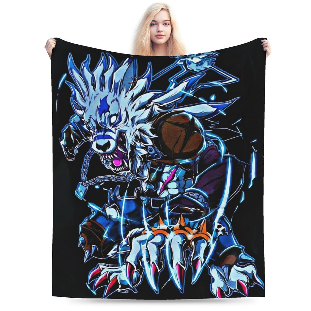 Soft Warm Blanket Child Airplane Travel Digimon Adventure Throw Blanket  Flannel Bedspread For Home Decor Fashion Sofa Bed Cover