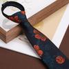 Men'S Business Retro Hong Kong Style Free Dress Wedding Groom 8Cm Zipper Tie British Pattern Tie