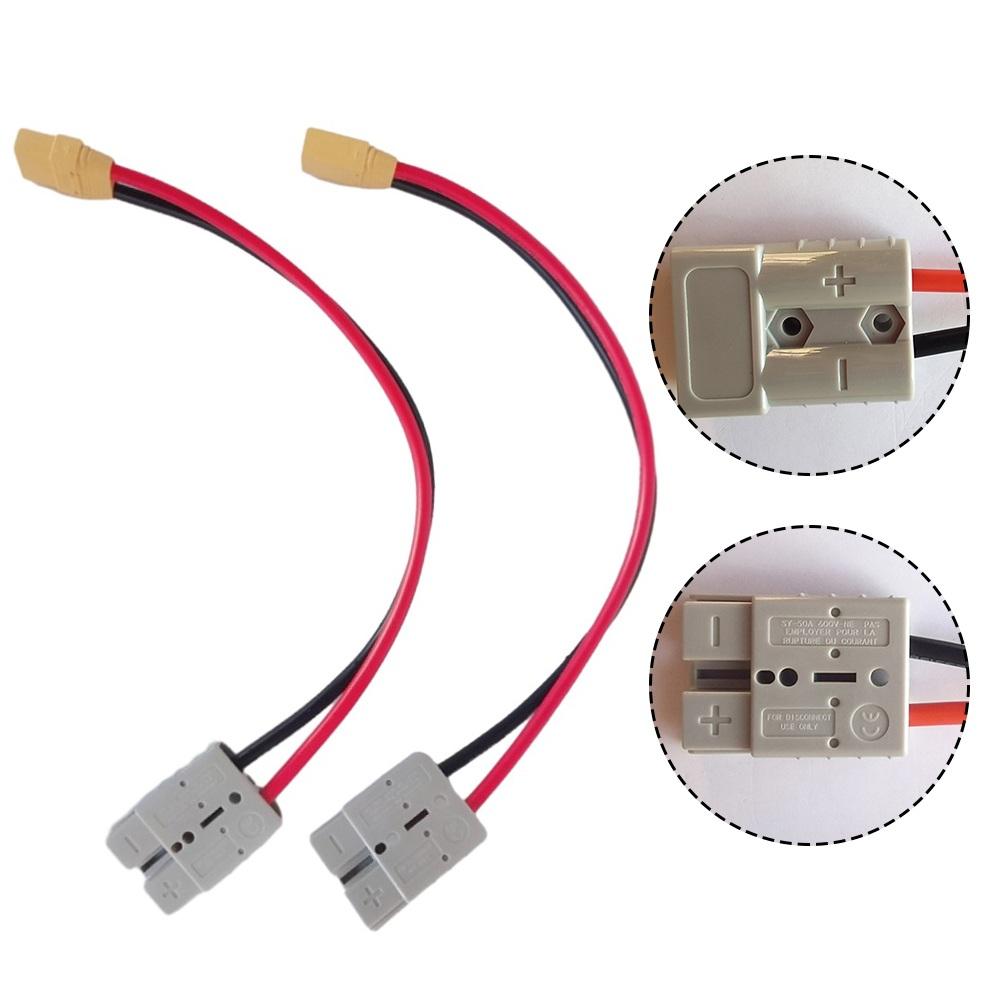 For Electric Vehicles For To XT90 Adapter Cable Female/Male Head Rubber Tinned Copper Core 10AWG 30cm Cable 600V