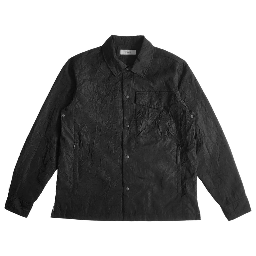GREIIGE Crease Overshirt (Black)