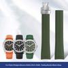 Correa de Reloj de Goma Blanda de 21 mm Aquanaut Para Patek Philippe Silicona 5164A 5167A 5168A Hebilla Plegable Correa de Reloj de Alta Calidad
