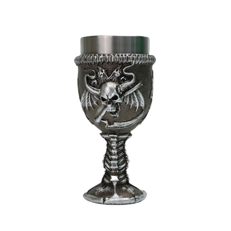 

Gothic Style Insulated Metal Wine Cup Feature Durable Nonrust Steel Construction And Ergonomic Handle 1