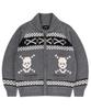 Mahagrid Skull Cowichan Knit Sweater Gray(Mg2Efmk690A)